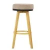 Nybro Bar Stool in Fawn Brown Fabric