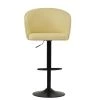 Franklin Bar Stool in Cream Leather with Armrests