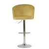 Kenton Bar Stool in Camel Velvet with Armrests