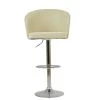 Kenton Bar Stool in Natural Cream Fabric with Armrests