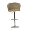 Kenton Bar Stool in Fawn Brown Fabric with Armrests