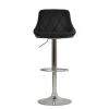 Flo Bar Stool in Black Leather