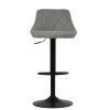 Fleur Bar Stool in Grey Leather