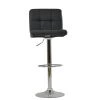 Cuban Bar Stool in Dark Grey Leather