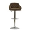 Portman Bar Stool in Aged Brown Leather