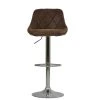 Flo Bar Stool in Aged Brown Leather