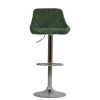 Flo Bar Stool in Aged Olive Green Leather