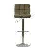 Cuban Bar Stool in Taupe Leather