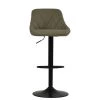 Fleur Bar Stool in Taupe Leather