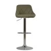 Flo Bar Stool in Taupe Leather