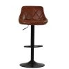 Fleur Bar Stool in Vintage Brown Leather