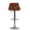 Flo Bar Stool in Vintage Brown Leather