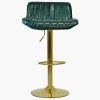 Canberra Bar Stool in Forest Green Leather