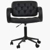 Croyde Office Chair in Black Leather