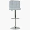Cuban Bar Stool in Grey Boucle