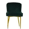 Heron Dining Chair in Emerald Green Velvet & Gold Base