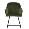 Wickham Dining Chair in Olive Green Velvet