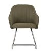 Duval Dining Chair in Taupe Leather