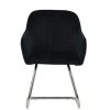 Duval Dining Chair in Black Velvet
