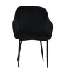 Lule Carver Dining Chair in Black Velvet & Black Base