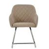 Hood Dining Chair in Fawn Brown Fabric