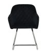 Hood Dining Chair in Black Velvet