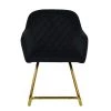Frome Dining Chair in Black Velvet
