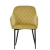 Opus Carver Dining Chair in Camel Velvet & Black Base