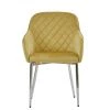 Opus Carver Dining Chair in Camel Velvet & Chrome Base