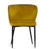 Belisimo Dining Chair in Yellow Velvet & Black Base