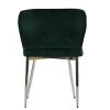 Belisimo Dining Chair in Emerald Green Velvet & Chrome Base