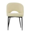 Flair Dining Chair in Cream Boucle & Black Base