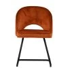 Clyde Dining Chair in Burnt Orange Velvet
