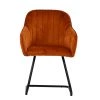 Wickham Dining Chair in Burnt Orange Velvet