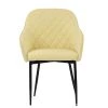 Opus Carver Dining Chair in Cream Leather & Black Base