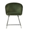 Flek Dining Chair in Olive Green Velvet