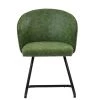 Robyn Dining Chair in Aged Olive Green Leather