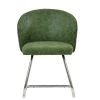 Flek Dining Chair in Aged Olive Green Leather