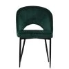 Flair Dining Chair in Emerald Green Velvet & Black Base