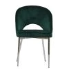 Flair Dining Chair in Emerald Green Velvet & Chrome Base