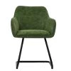 Fort Dining Chair in Aged Olive Green Leather
