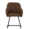 Wickham Dining Chair in Aged Brown Leather