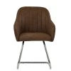 Duval Dining Chair in Aged Brown Leather