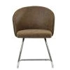 Flek Dining Chair in Aged Brown Leather