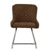 Hale Dining Chair in Aged Brown Leather