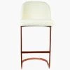 Delamere 65cm Bar Stool in Cream Boucle & Rose Gold Base
