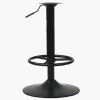 Replacement Bar Stool Full Base - Circle Footrest Black