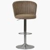 Flynn Bar Stool in Aged Brown Leather