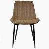 Franca Dining Chair in Aged Brown Leather