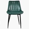 Franca Dining Chair in Forest Green Leather